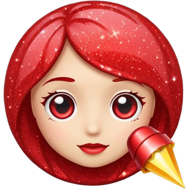 red glitter Mark check emoji