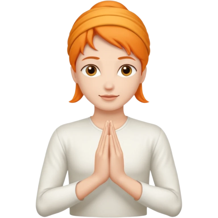 Hand namaste white sleeves emoji