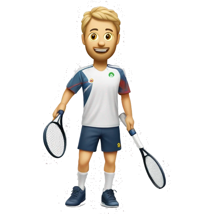 Björn spelar bordtennis med en krokodil  emoji
