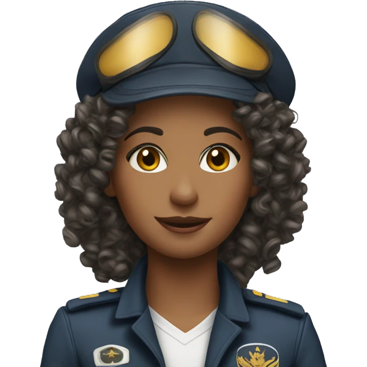 pilot women curly emoji