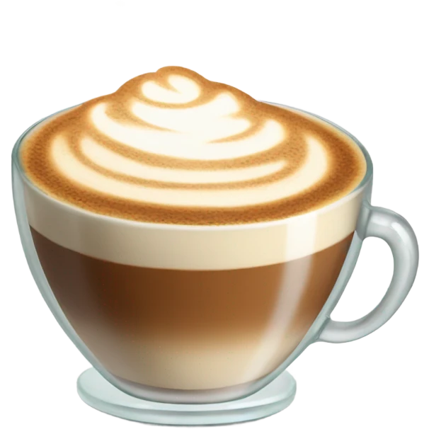 Cappuccino in a clear cup emoji