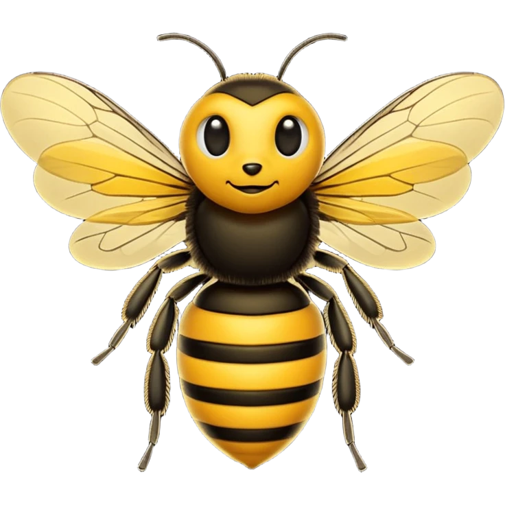 Bee dark  emoji