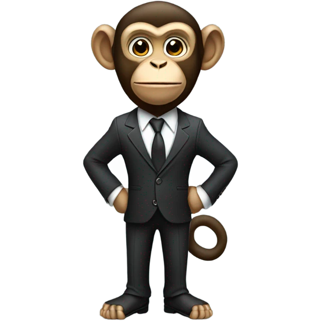 Monkey with a suit emoji