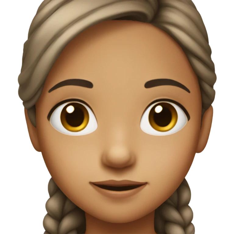 6 year old girl and with dark brown eyes emoji