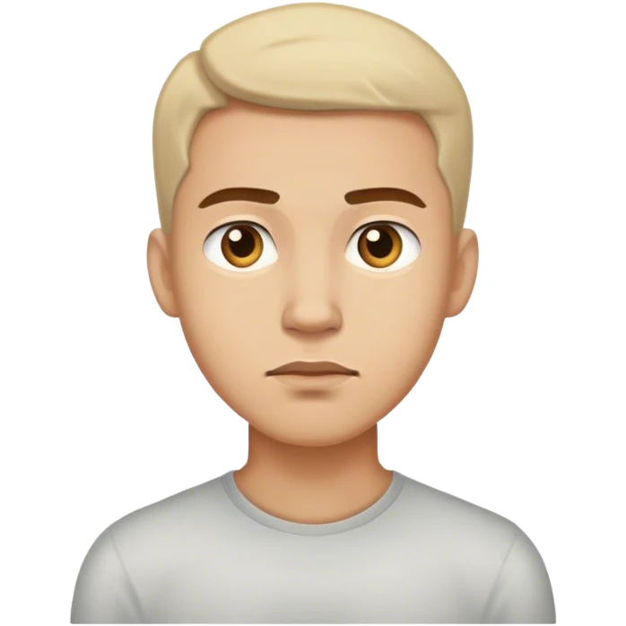 A simple male emoji with a neutral facial expression, looking straight ahead. Minimal details, no extra emotions or accessories emoji