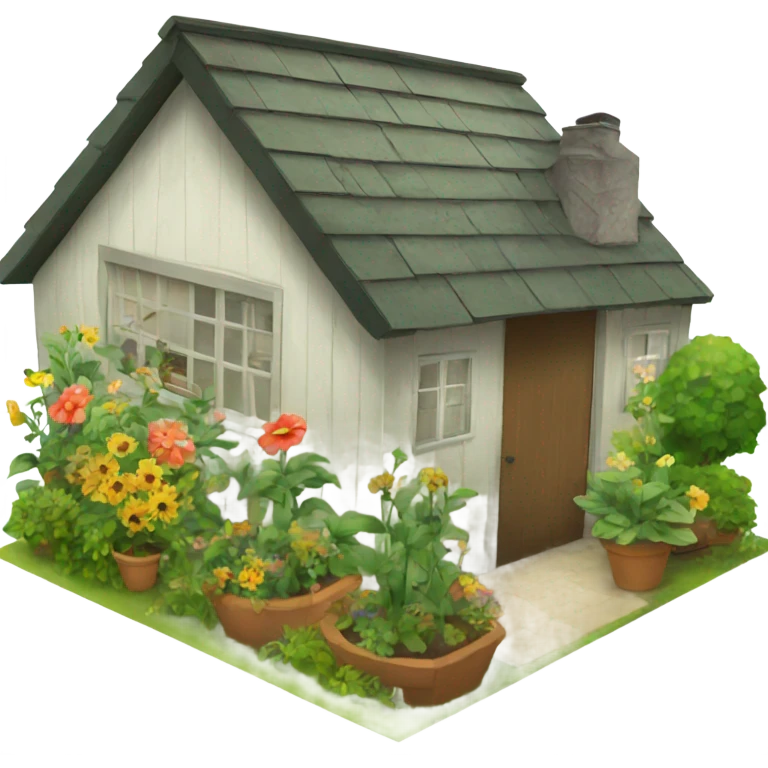 Garden with shed  emoji