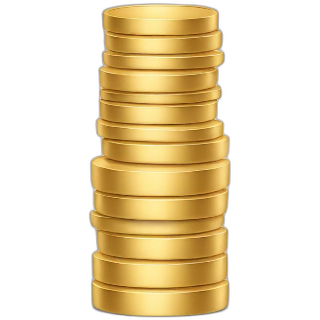Gold stack emoji