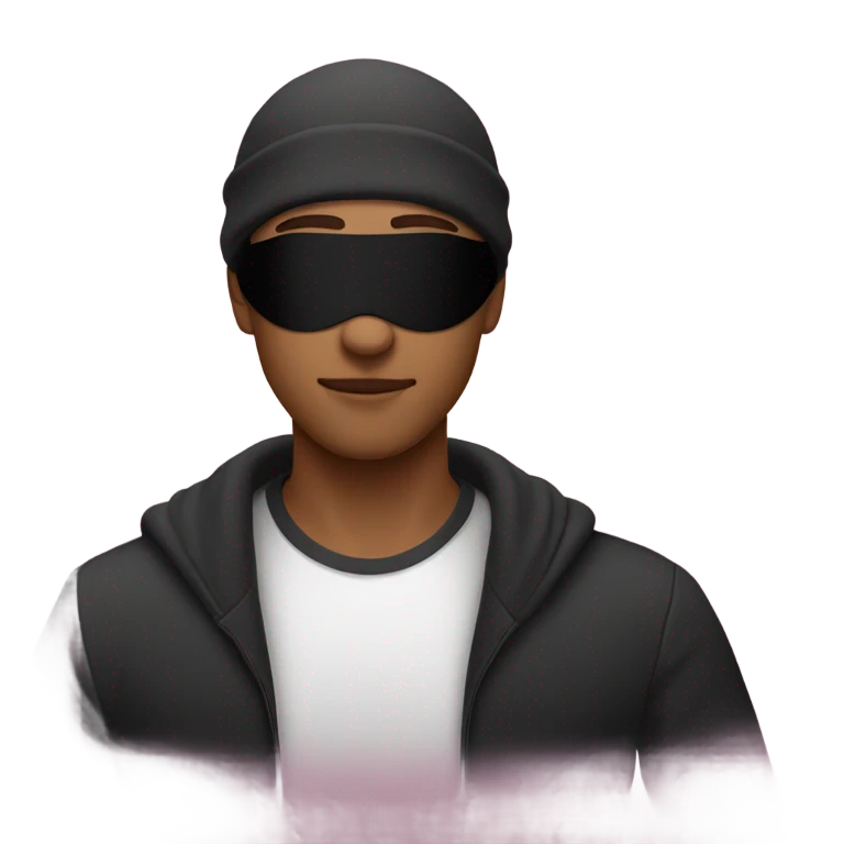 black eye mask emoji