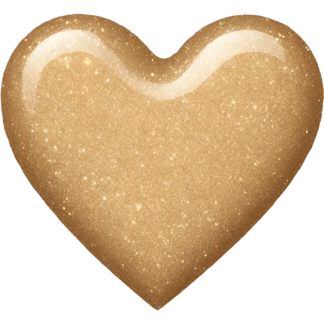 Beige glitter heart emoji