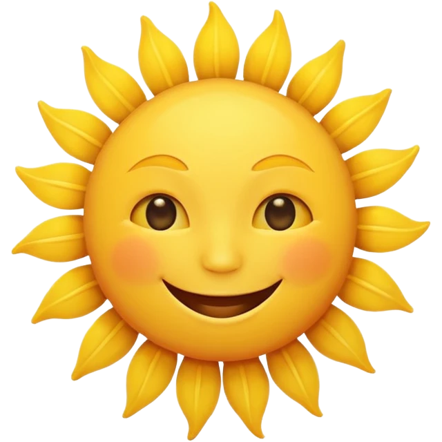 smiling sun emoji, simple and cheerful emoji