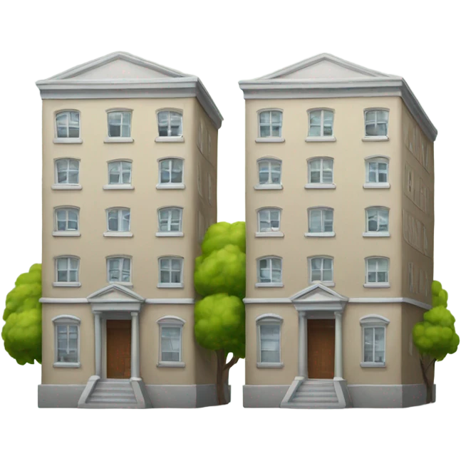 Two building standing next too each other emoji