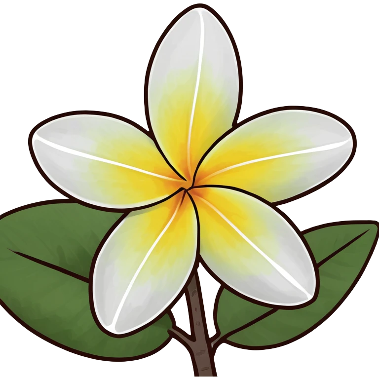 plumeria flower emoji
