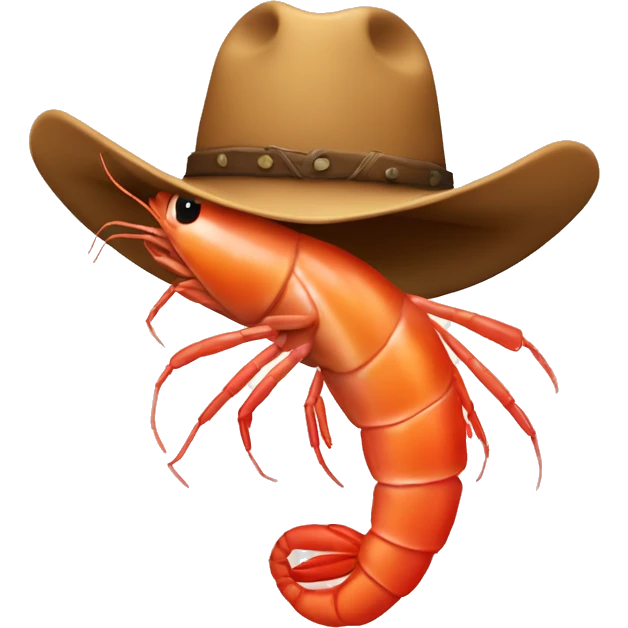 A shrimp wearing a cowboy hat   emoji