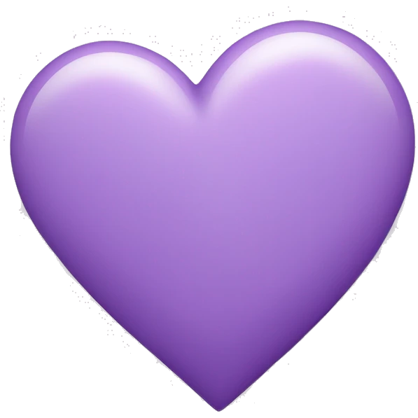 Light Purple Heart with smaller light purple heart inside it emoji
