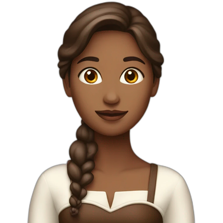 Mujer bella envuelta en chocolate emoji