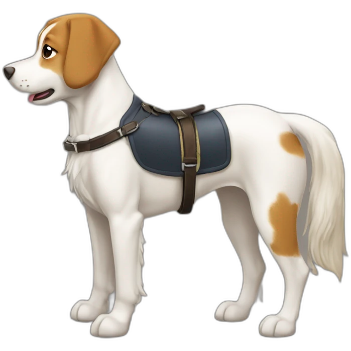 Chien sur cheval emoji