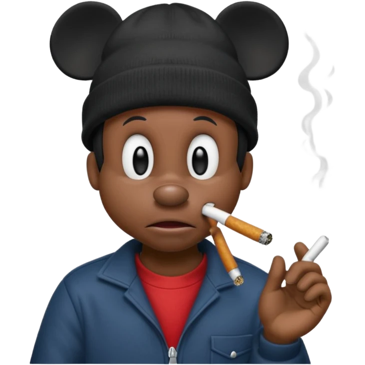 Mickey racaille qui fume  emoji