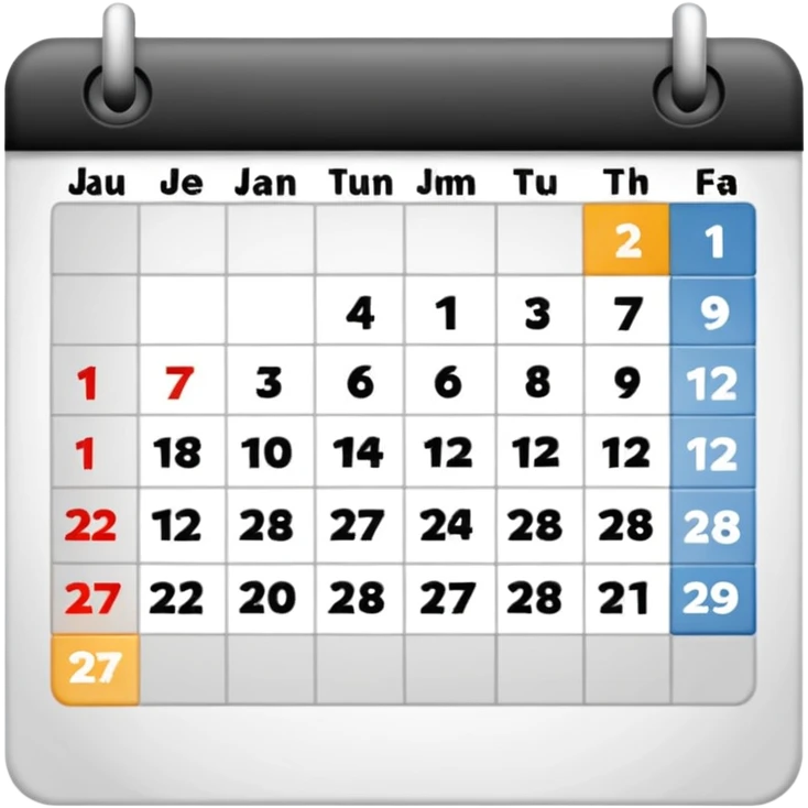 calendar page january 23 emoji