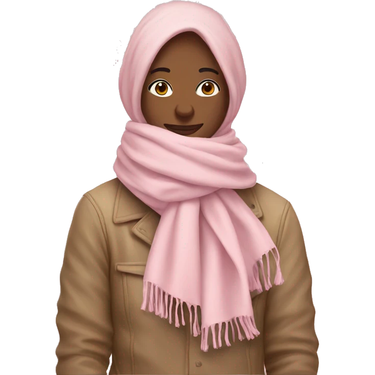 Pastel pink scarf emoji