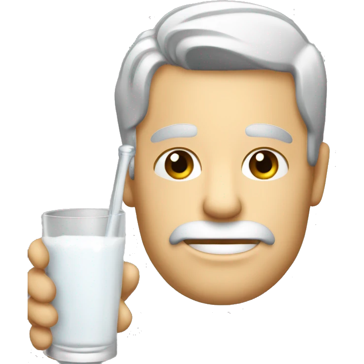 a white male drinking glass handle bottle emoji