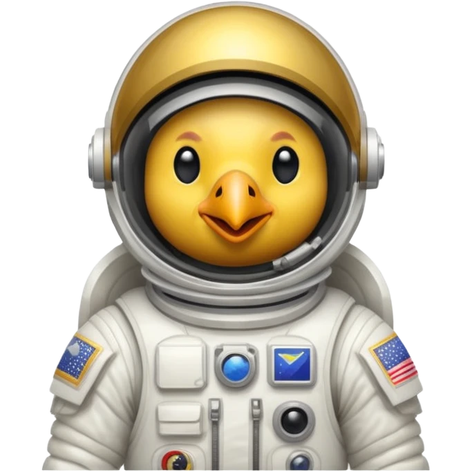 pixel-art chicken astronaut emoji