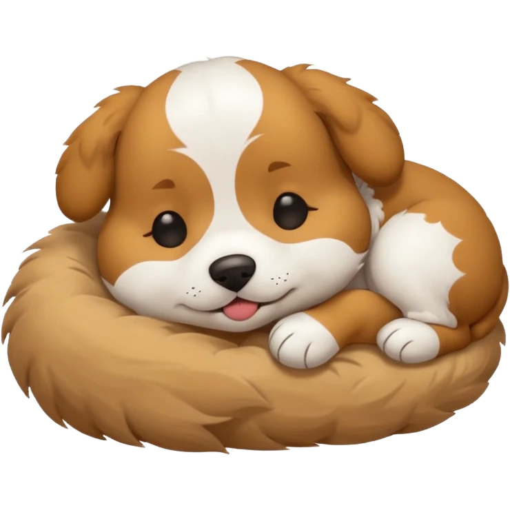 Dog stikers which is sleeping emoji