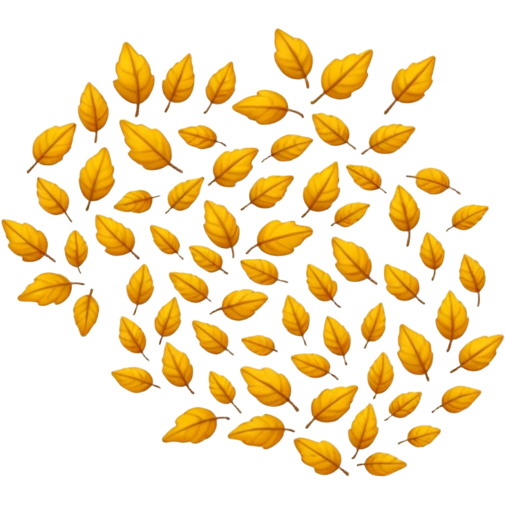 Falling golden leaves emoji