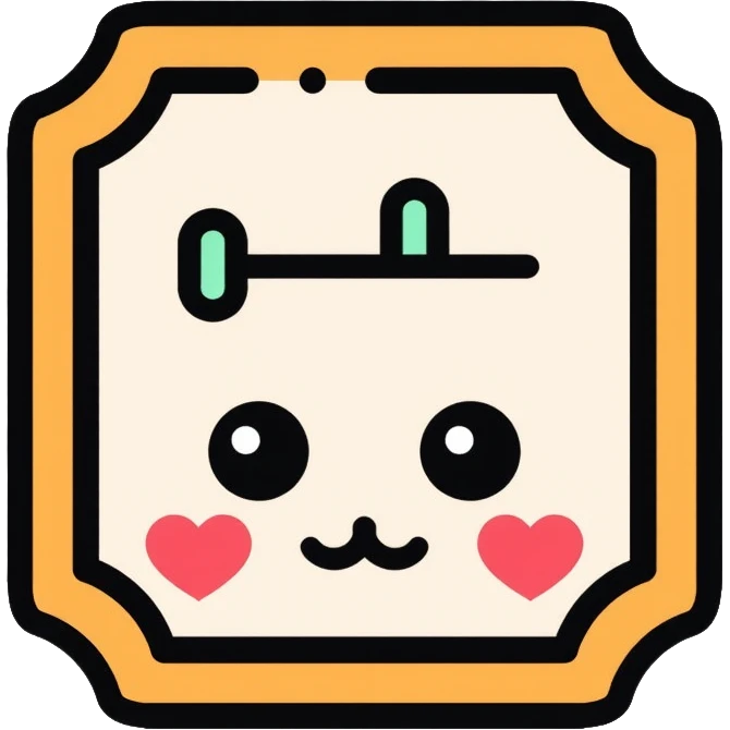 A small decorative AI chip pin with a cute face, representing a collectible AI accessory emoji
