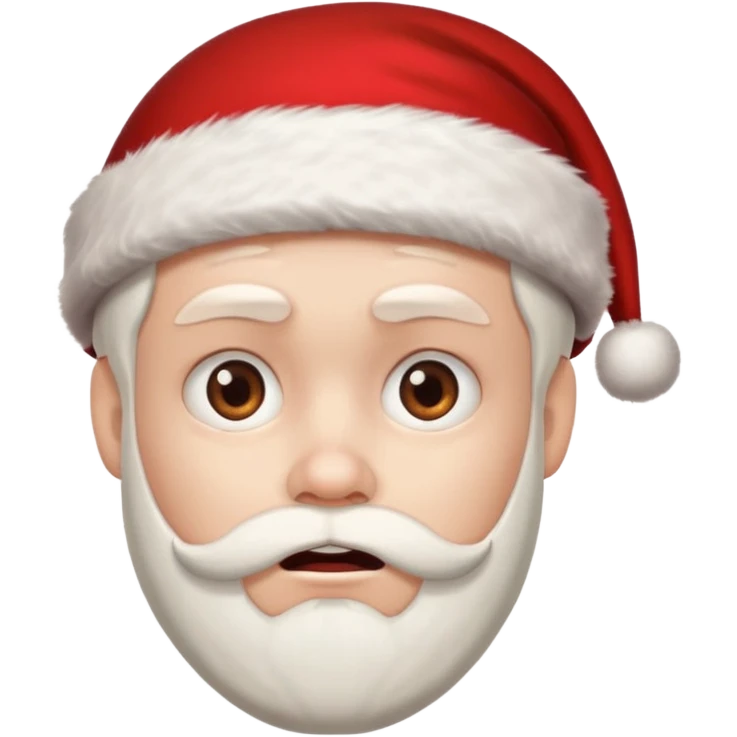 Fearful Face coupled with a Santa hat emoji