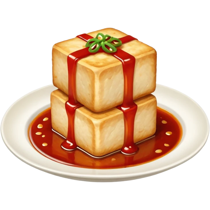 crispy fried tofu with chili emoji
