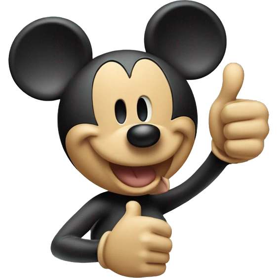 mickey mouse thumbs up emoji