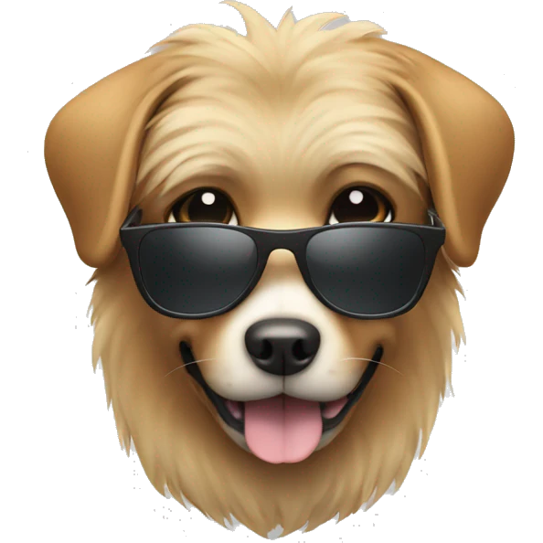 Dog wear sunglasses  emoji
