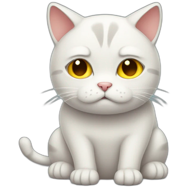 Depressed cat emoji