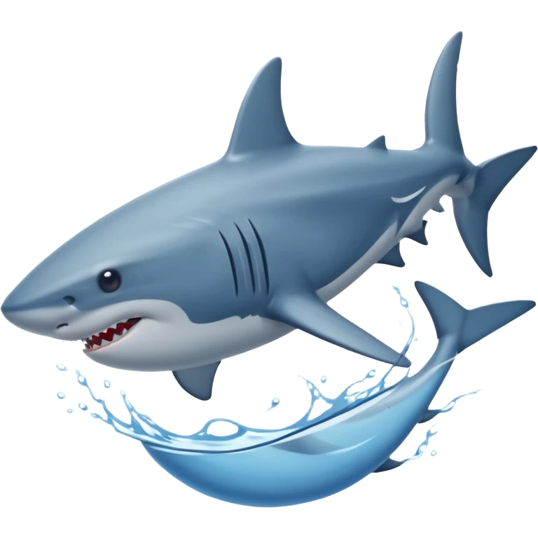 Requin avec trois chaussures nike bleu emoji