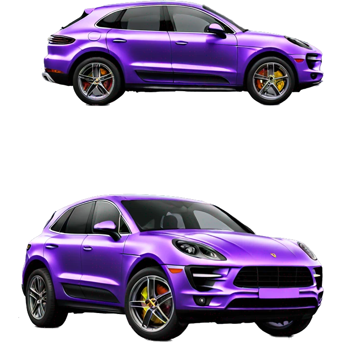 electric porsche macan in purple emoji