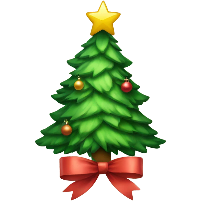 Christmas tree with a bow  emoji