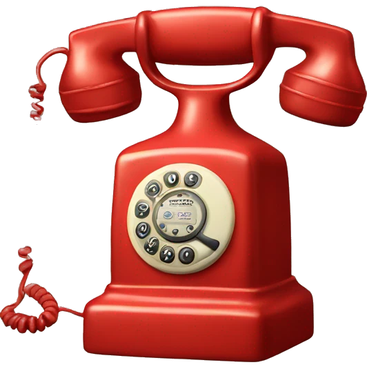 vintage red telephone emoji