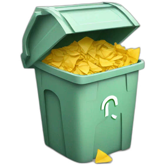 letter U in trash emoji