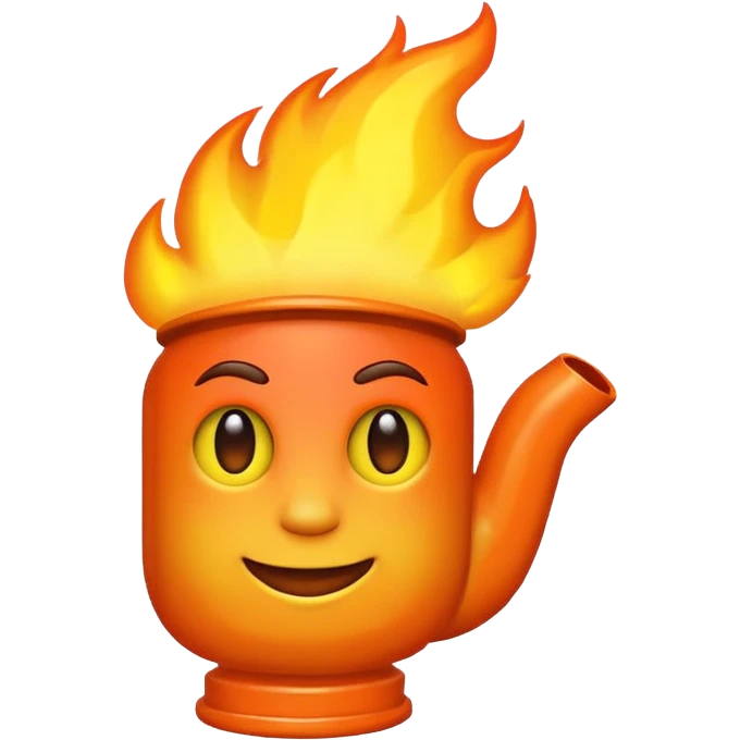 fire emoji with arm behind it behind it emoji