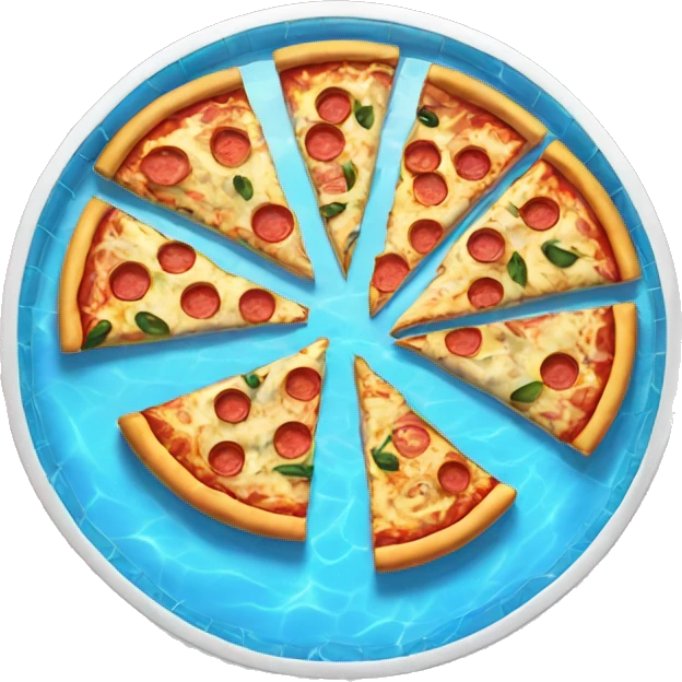 pool full of pizza emoji