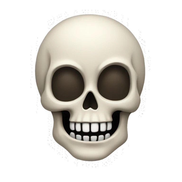 Calavera con la seja levantada emoji