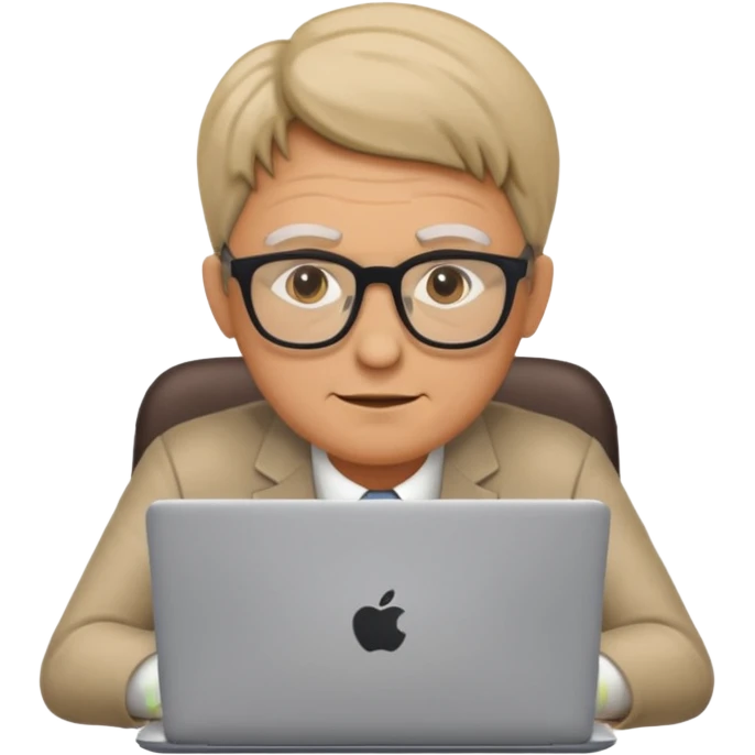 middle aged person working on laptop emoji