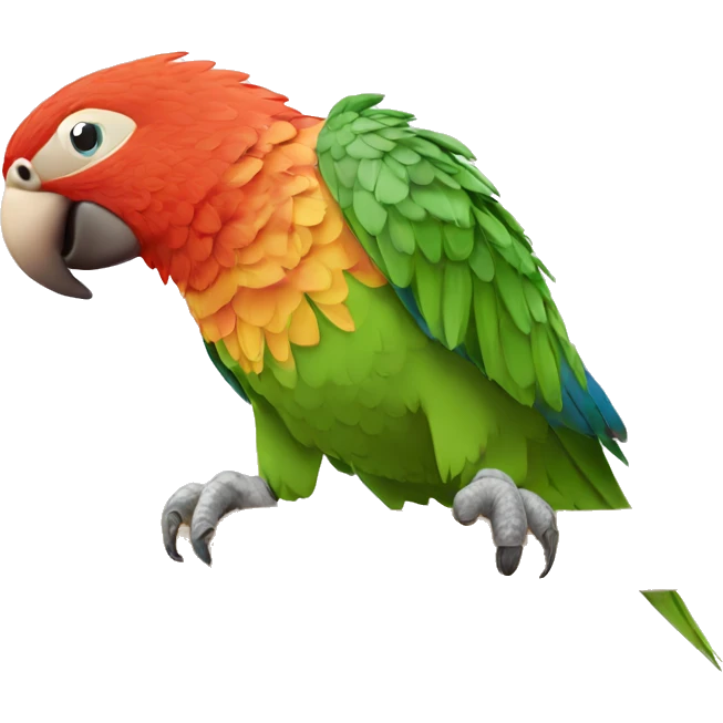 colorful parrot on white emoji