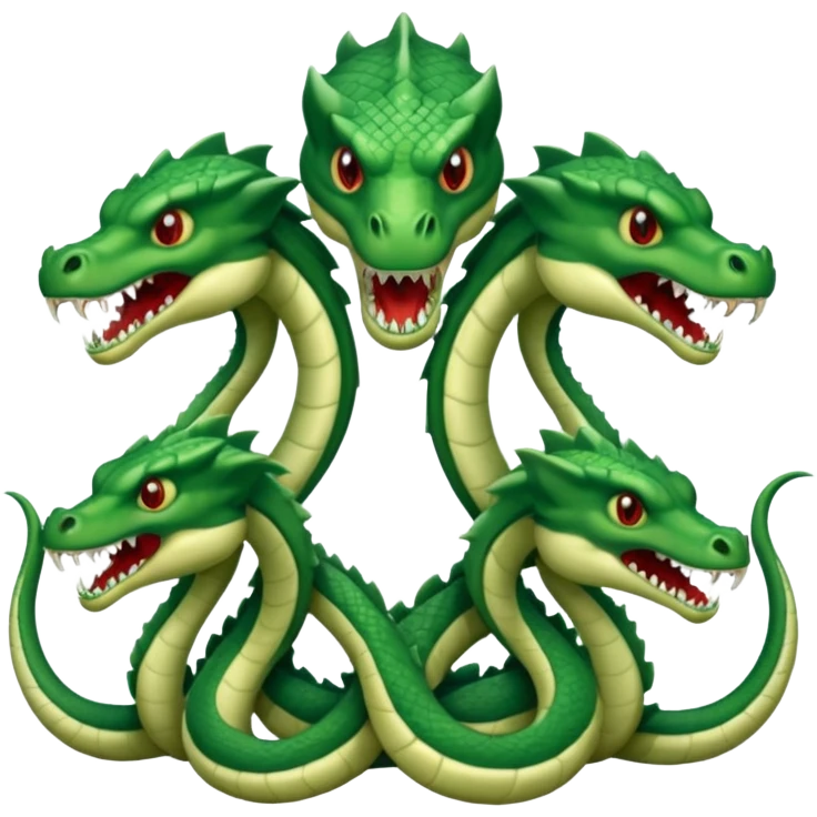 Three-headed hydra – Green scales, snarling





 emoji