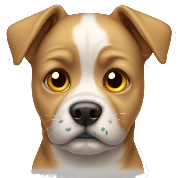 dog with tear emoji