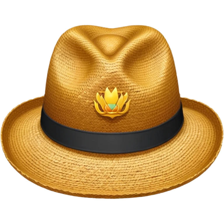 just a hat made of straw emoji