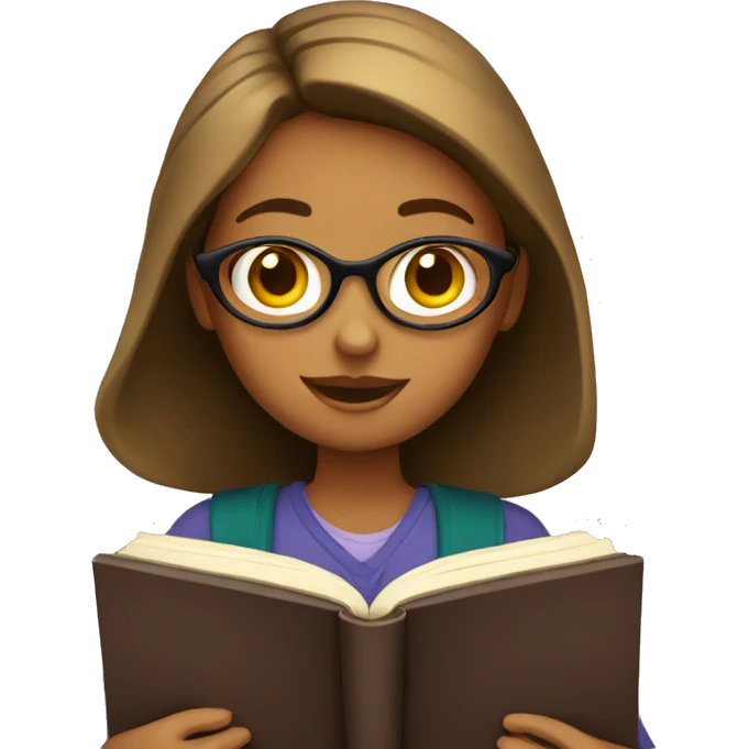 Girl with a book emoji