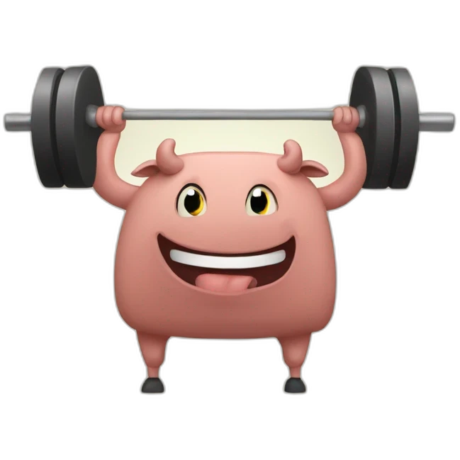 Beef doing crossfit fastly emoji