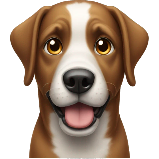 friendly dog looking straight ahead emoji