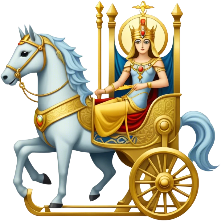 Tarot Card with the chariot on it  emoji